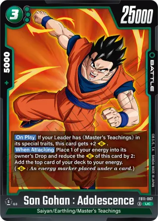 Son Gohan : Adolescence