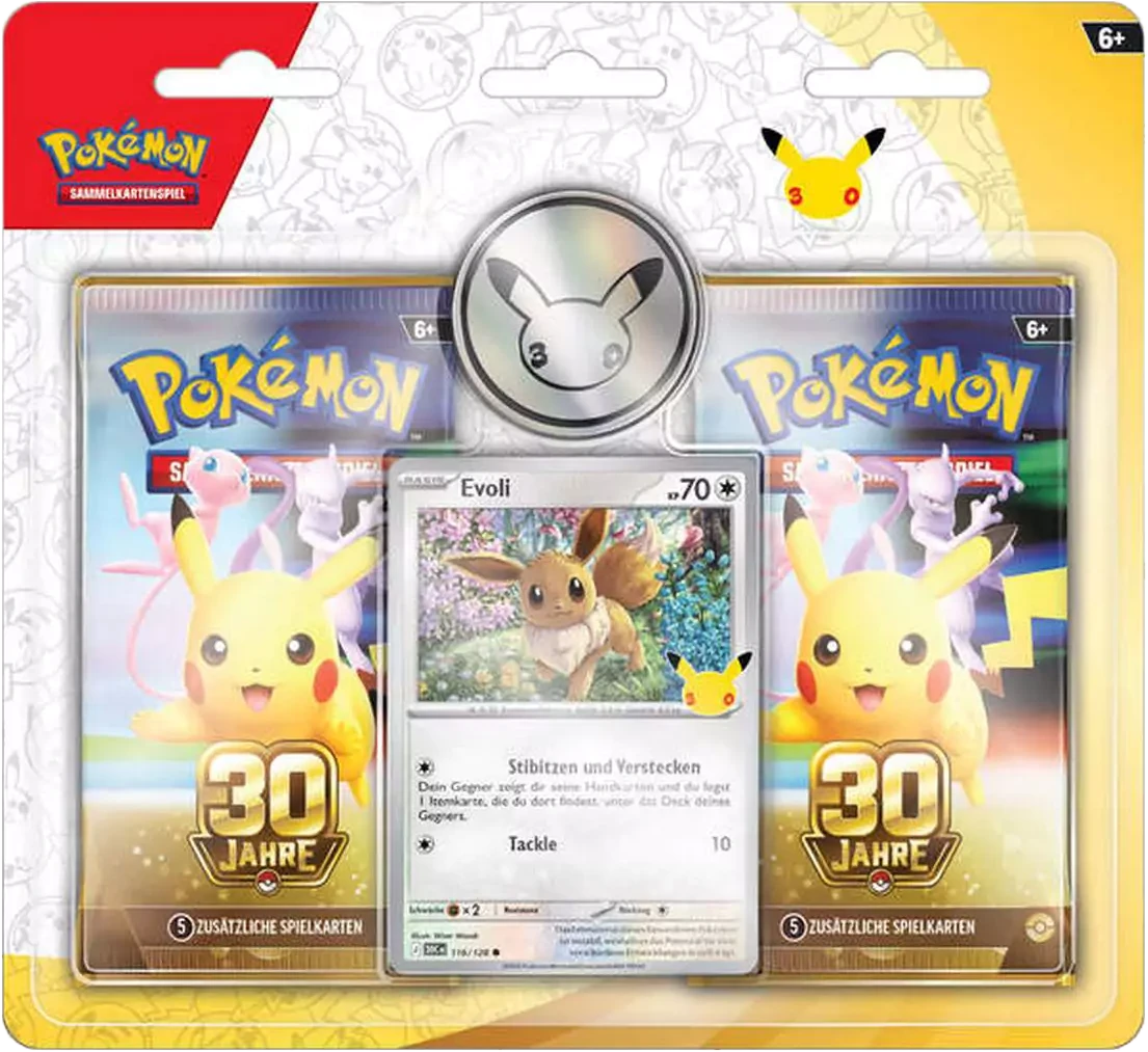 Pokémon 30 Jahre Eevee 2-Pack Blister